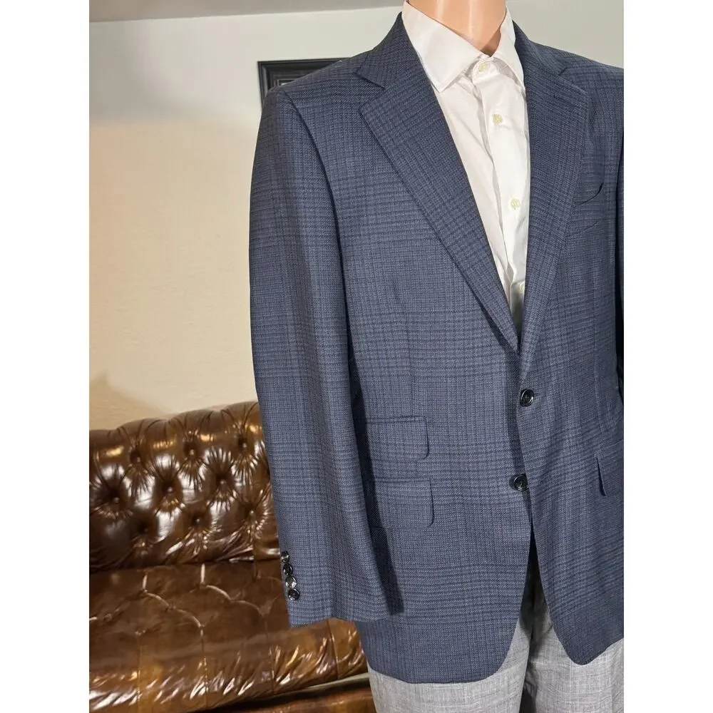 Tom Ford Houndstooth Blue O'Connor 52IT 42R US Sport Jacket Blazer
